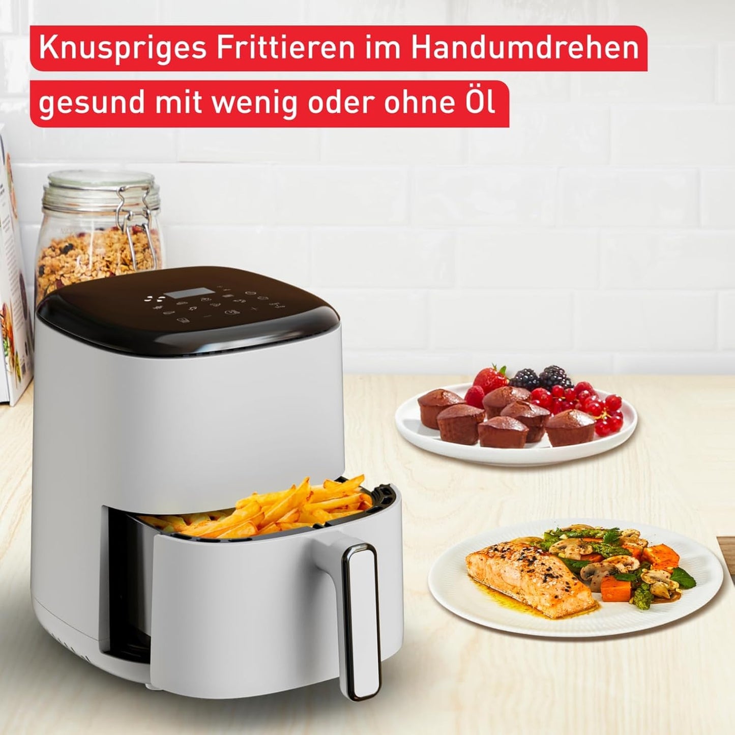 Easy Fry Compact Heissluftfritteuse, Compact 3 L