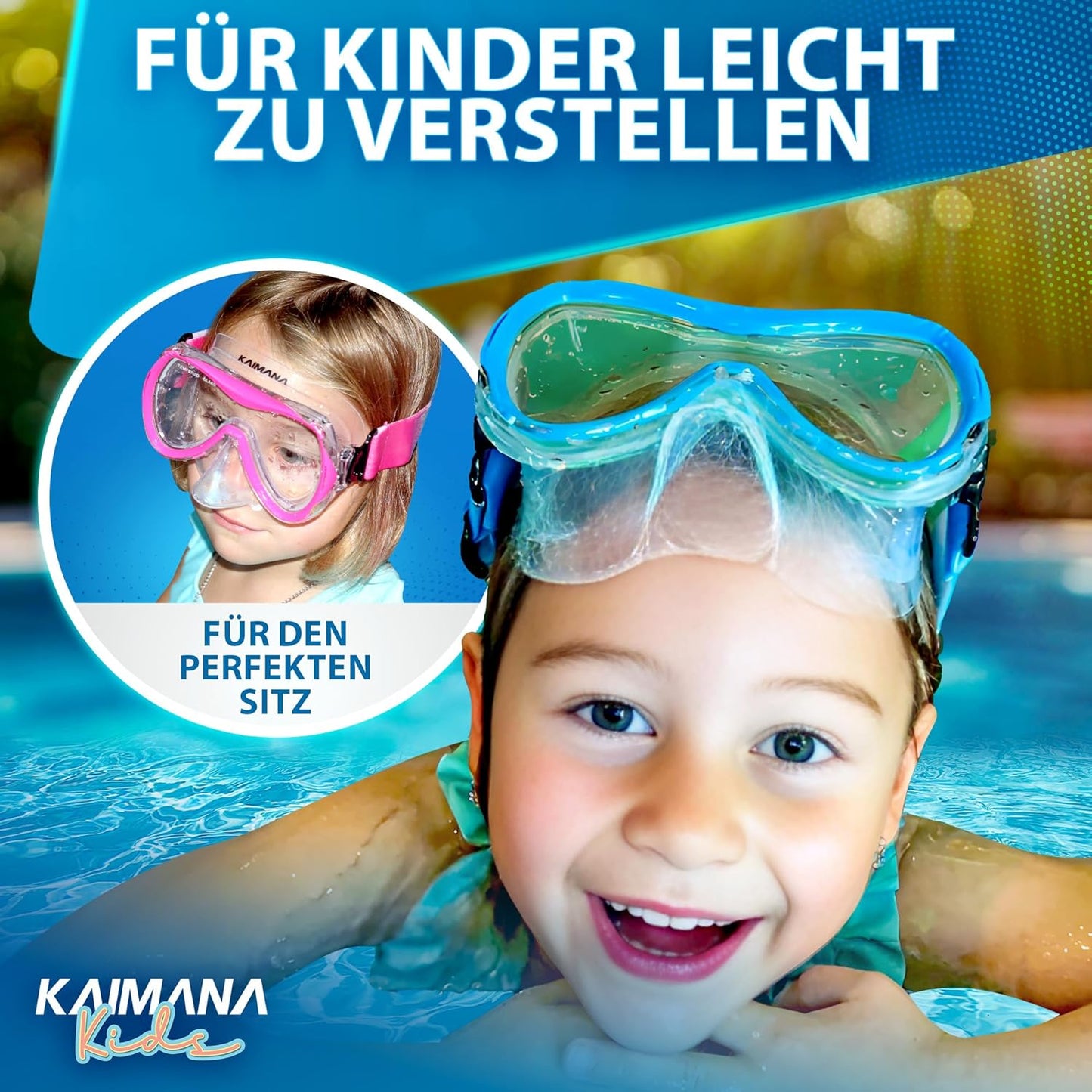 SeaExplorer - Taucherbrille für Kinder, Taucherbrille Pink|Comfort-Strap