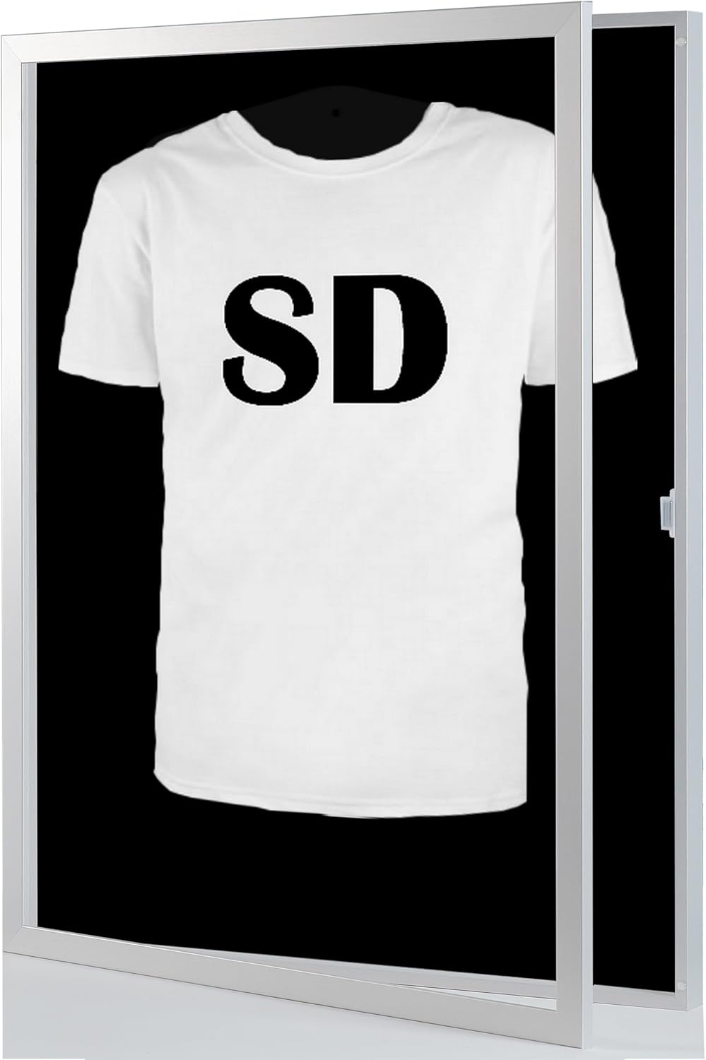 Trikot-Vitrine Easy Click & Fill, Alu Wand: Schwarz