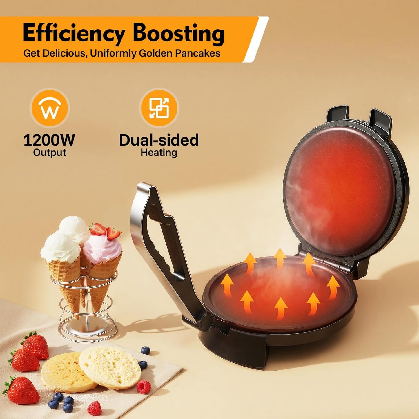 Crêpes Maker mit Temperaturregelung