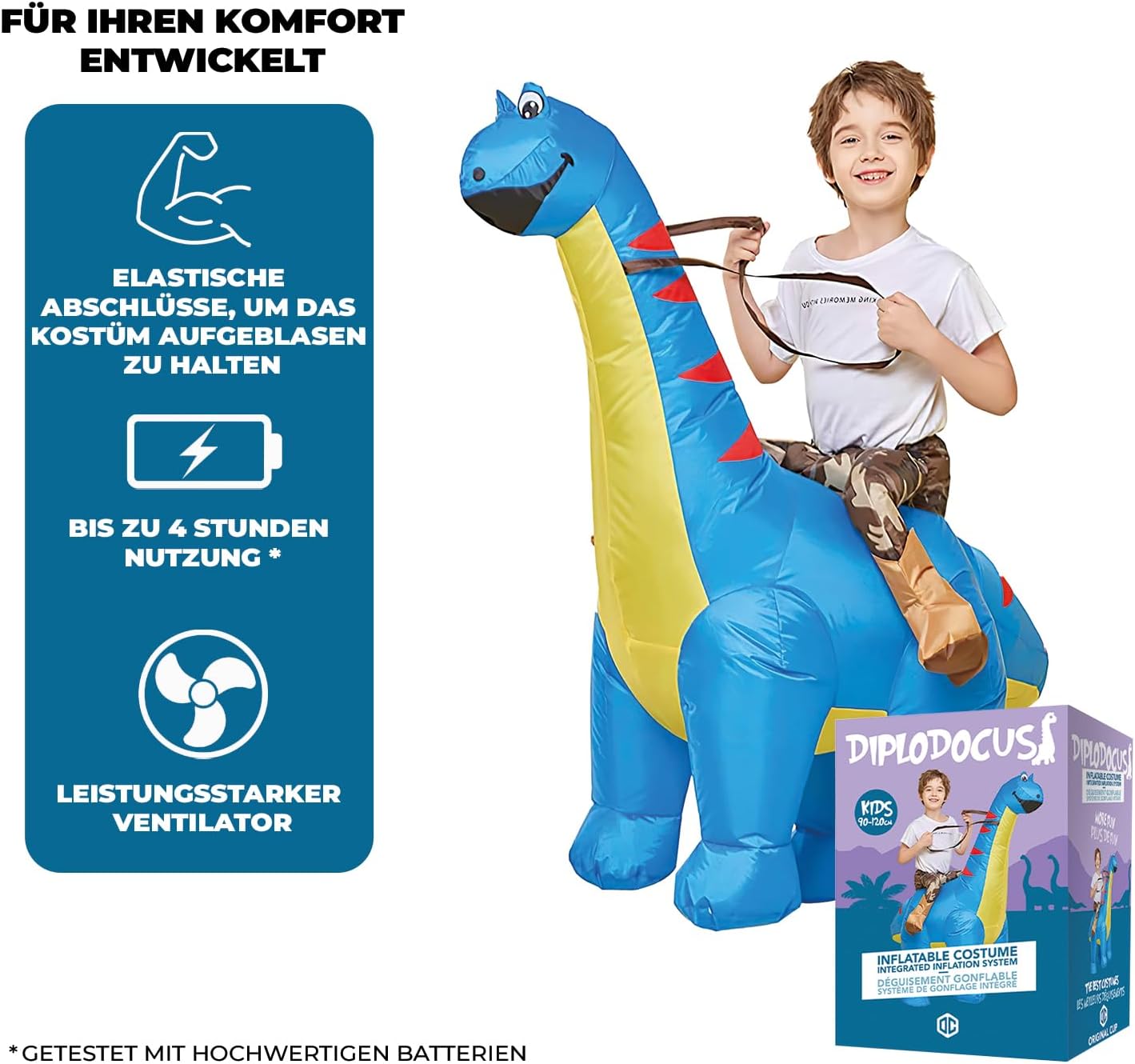 Aufblasbares Dinosaurier-Kostüm, Diplo
