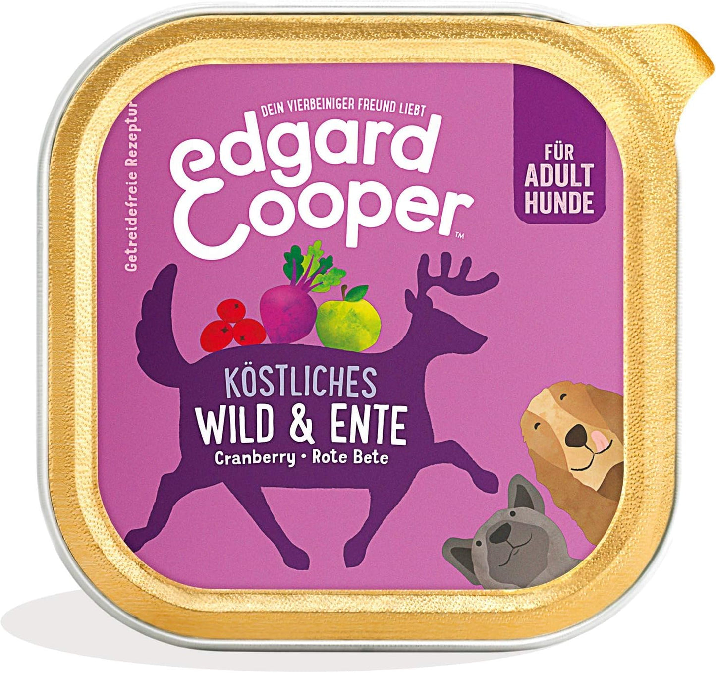 Hundefutter nass, Wild/Ente, 150 g (11er Pack)