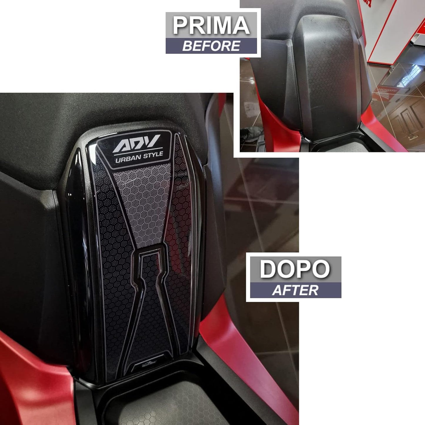 Resin Bike Tankdeckelschutz für Honda ADV 350 2022-2025, Protezione Sportello Serbatoio Sella