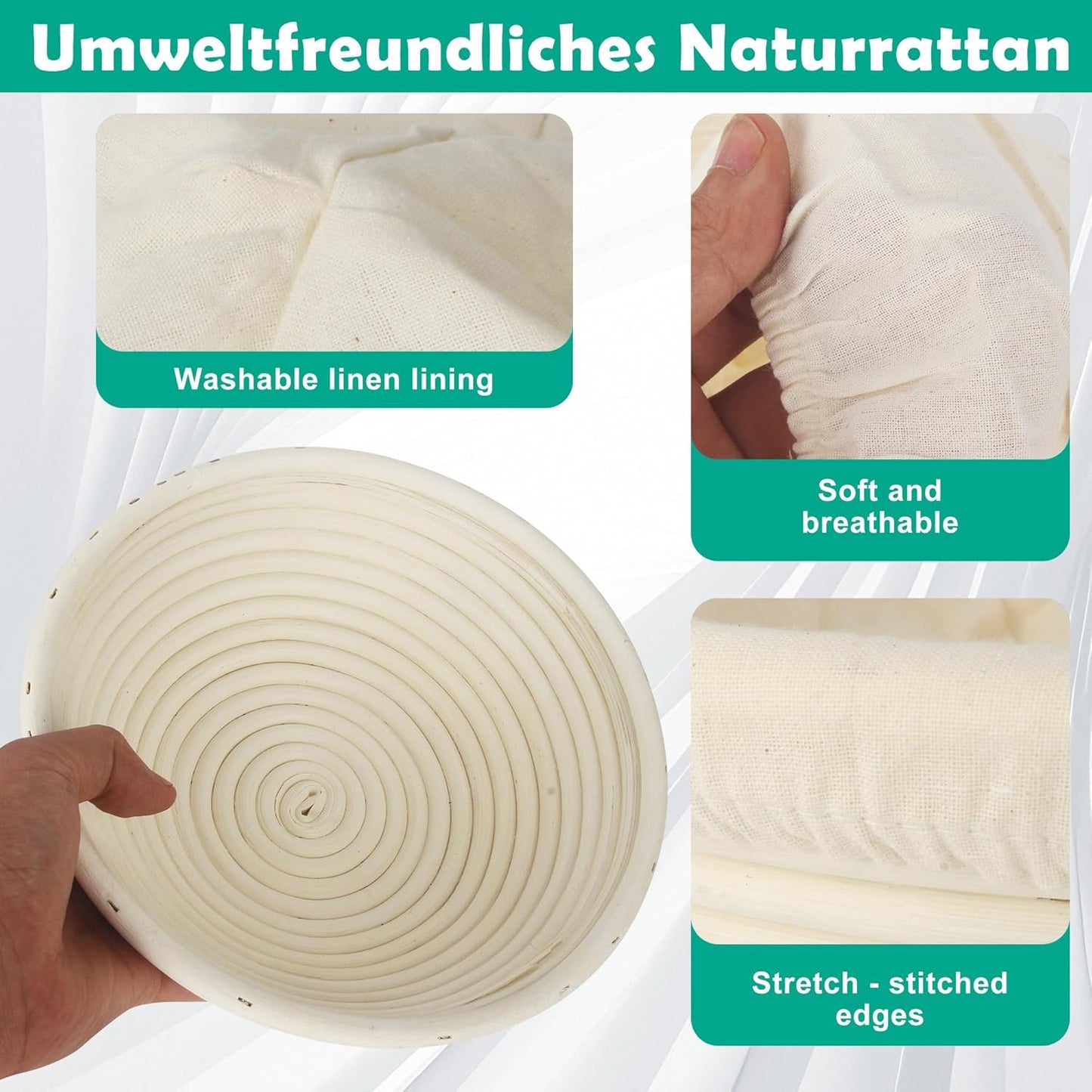 Gärkorb Brotbackset