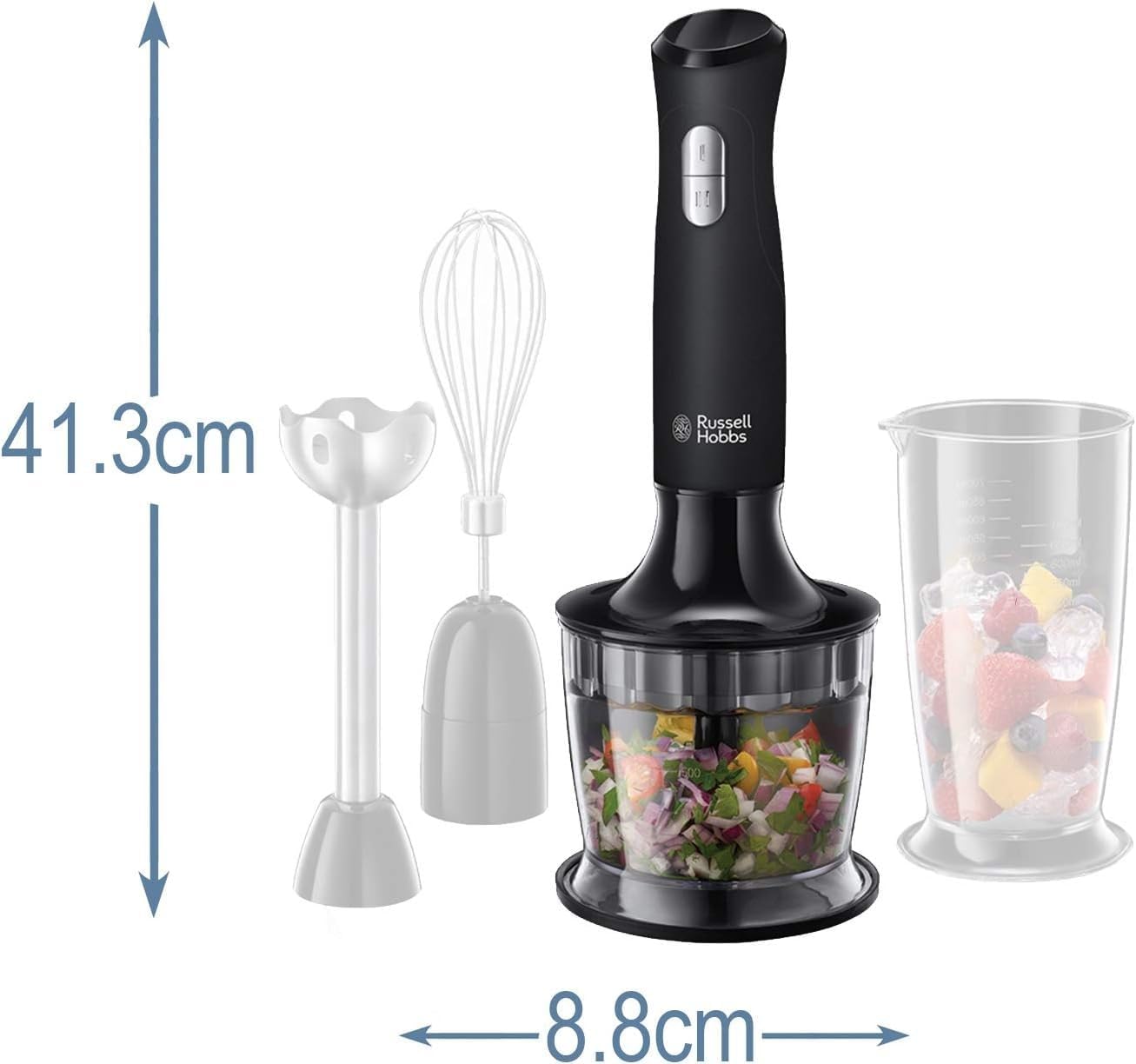 3-in-1 Stabmixer-Set 24702-56: Pürierstab, Zerkleinerer, Schneebesen