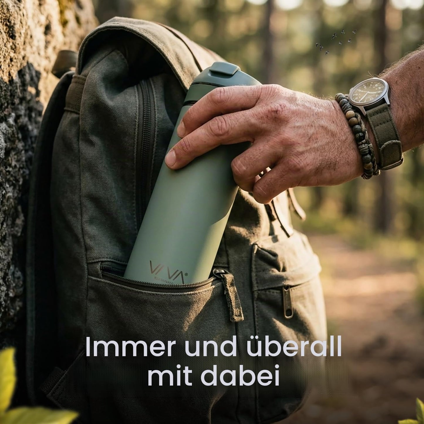 Doppelwandiger Thermobecher mit Sieb, Mintz