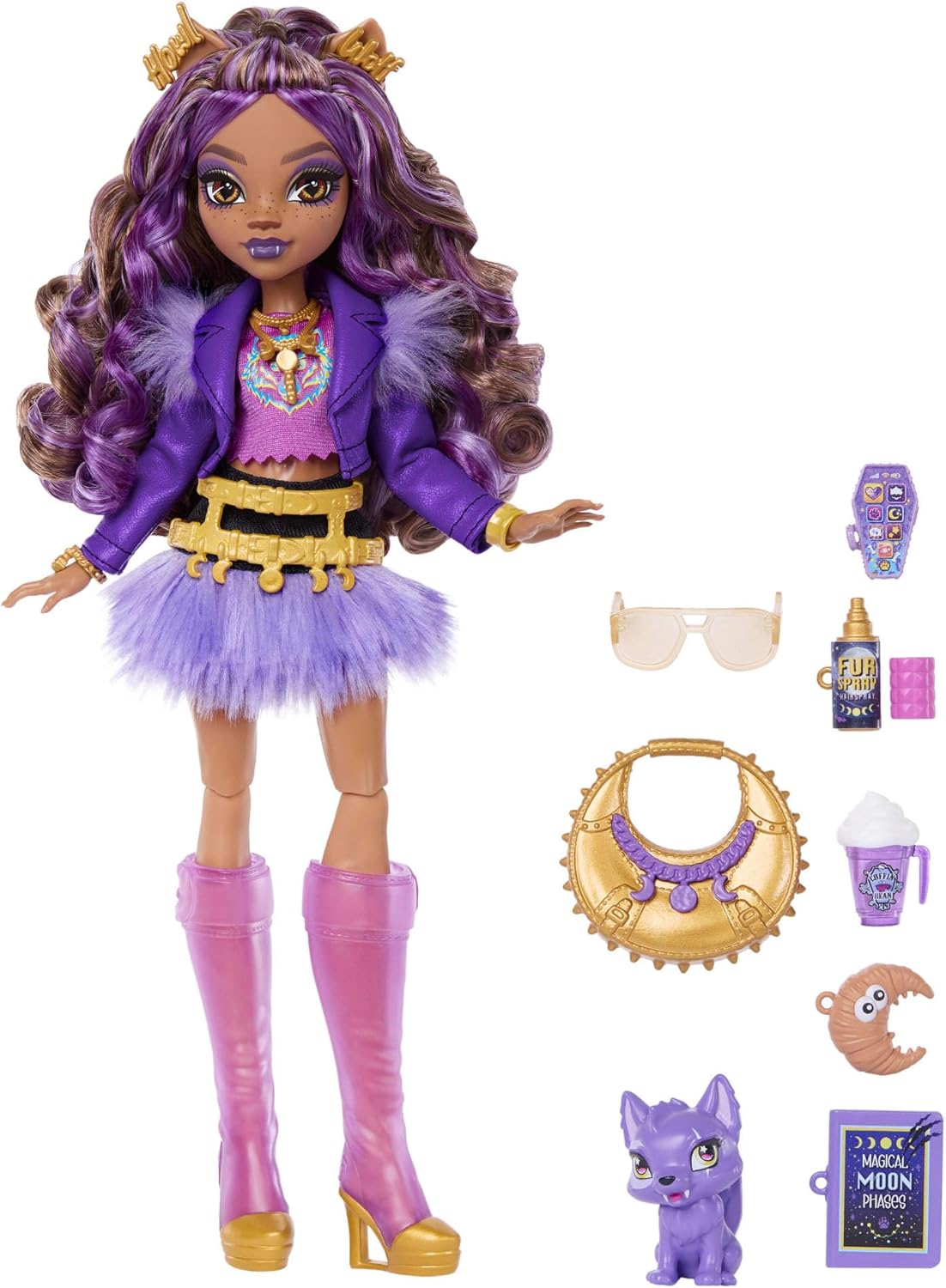 Clawdeen Puppe, Violett