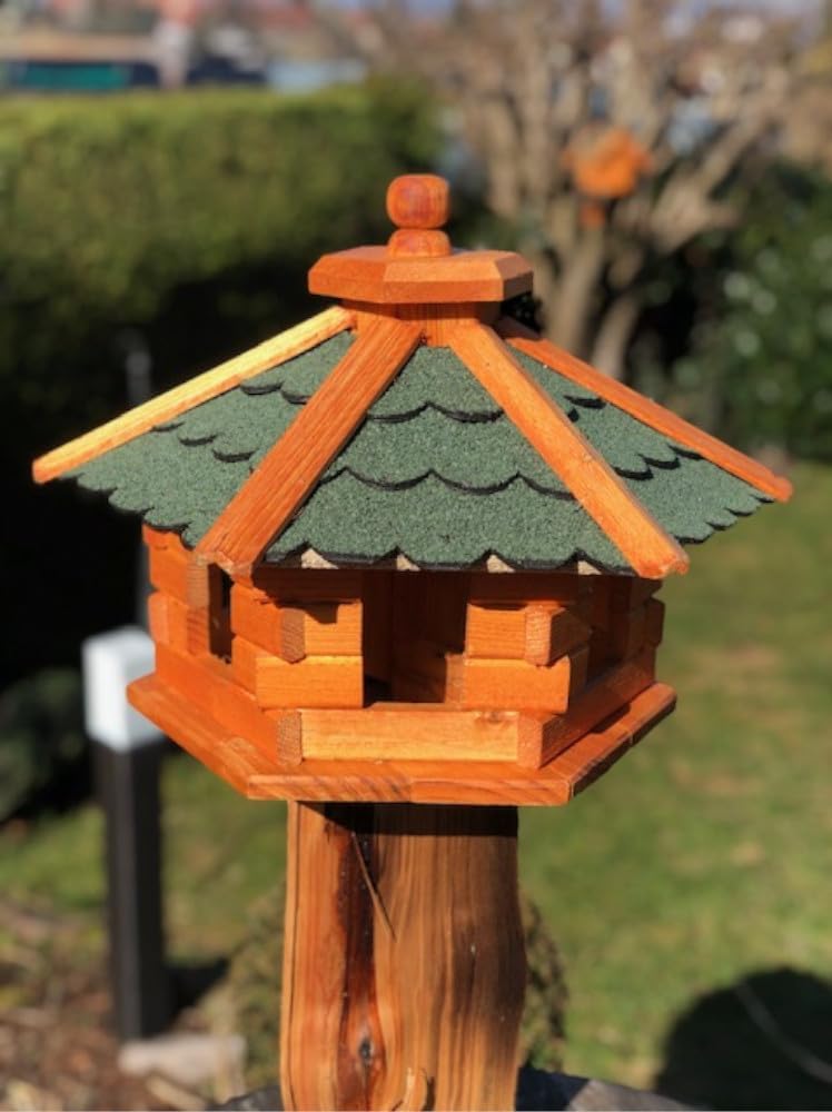 Sechseck Vogelhaus, Größe M ohne Ständer Grün - Braun