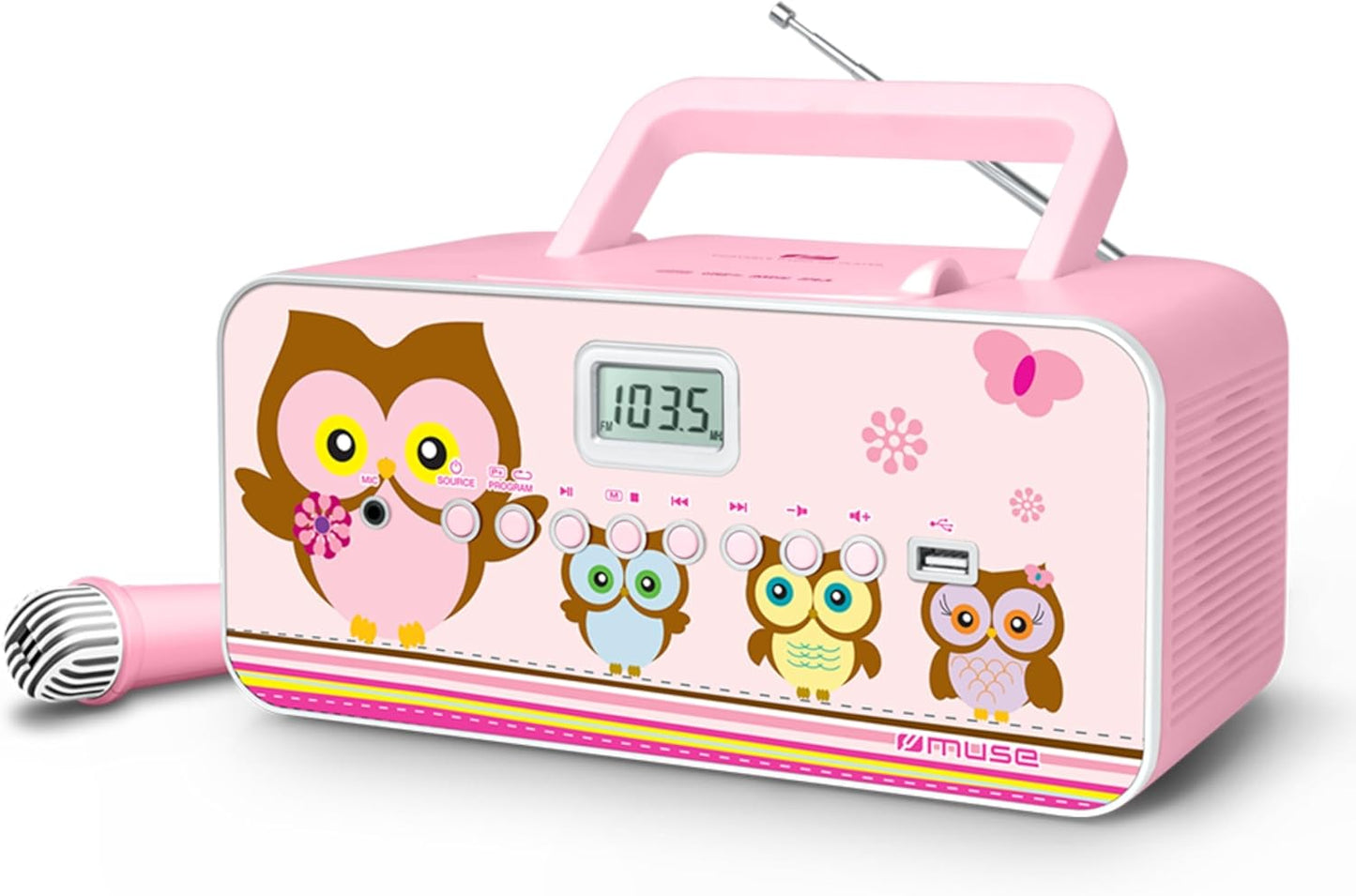 CD-Radio für Kinder mit Mikrofon, Pink M-29 KP