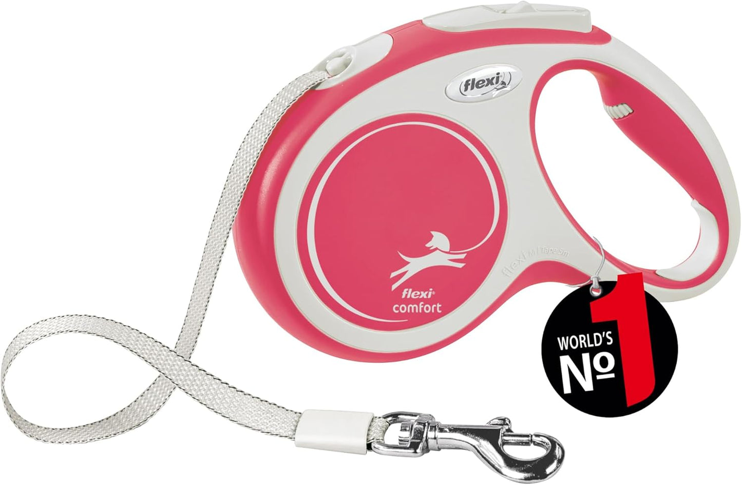 Comfort Rollleine für Hunde, rot M: 5m (max. 25kg)