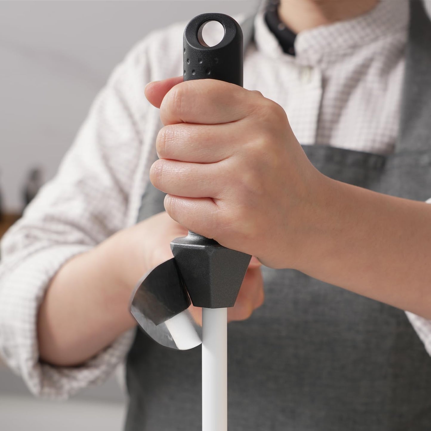 Keramik-Wetzstahl mit Winkelführung, Keramik