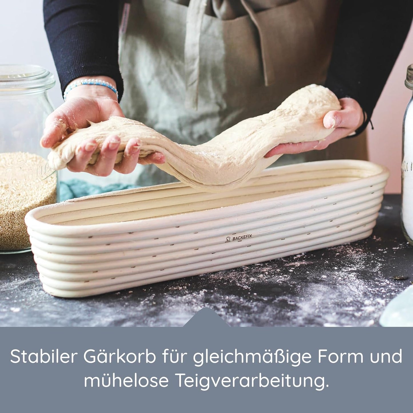 Baguette Backset mit Silikonmatte, Backset 4