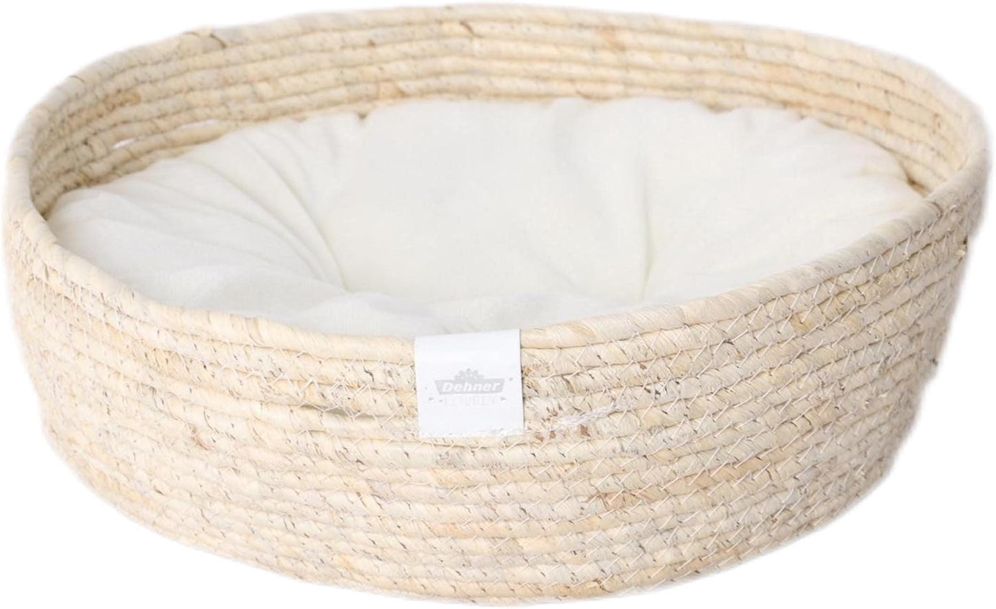 Katzenbett, Weiß/Beige L 38 x B 38 x H 13 cm