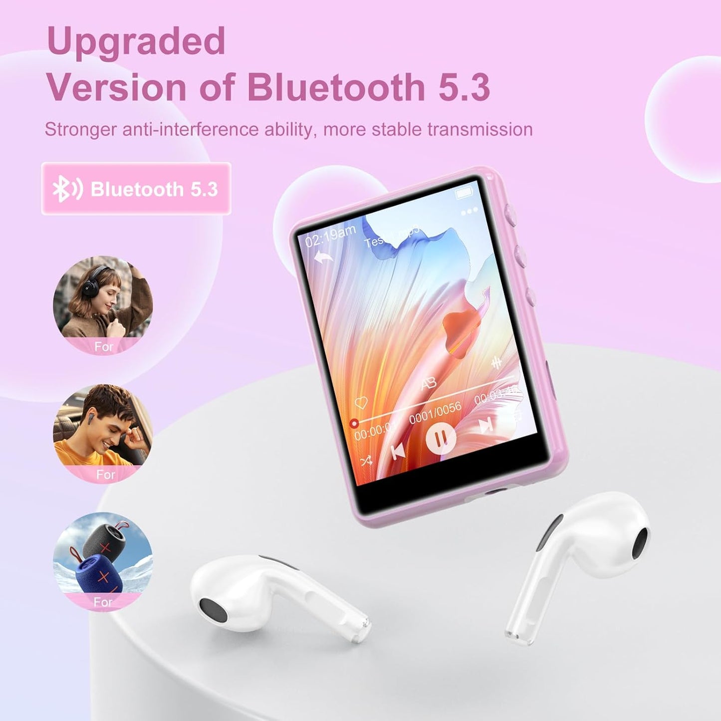 MP3 Player M4-rose mit Bluetooth