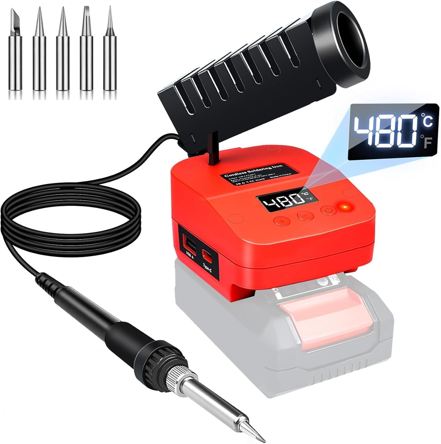 Akku-Lötkolben-Set, Rot- für Pxc 18v