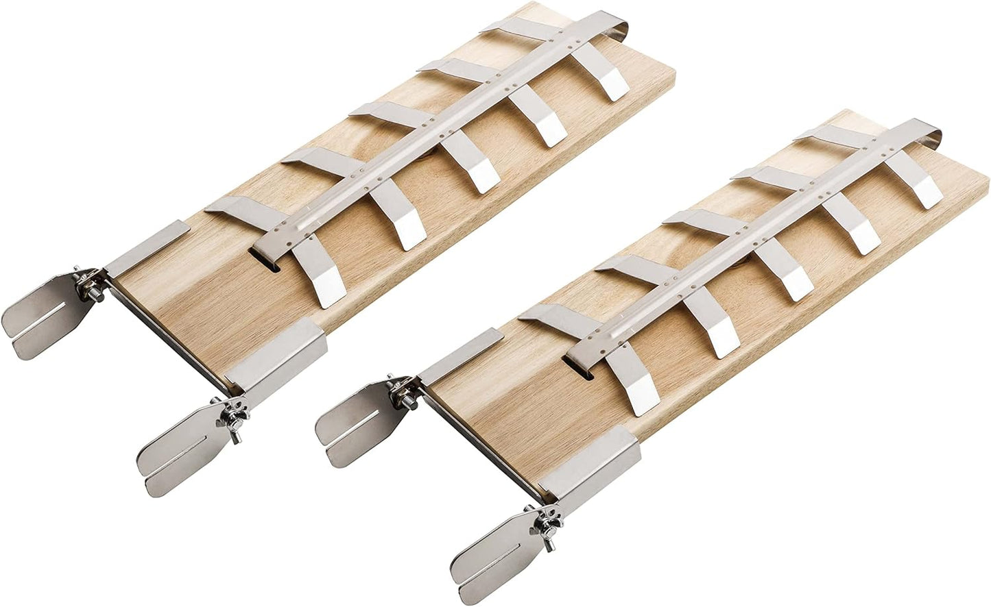 Flammlachs-Bretter Set mit Edelstahl Halter (2-teilig)