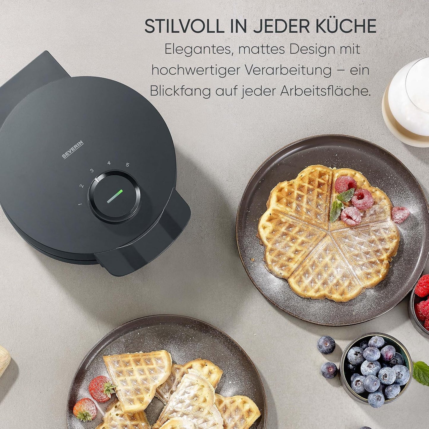 Waffeleisen WA 2117, NEU: Design Waffeleisen