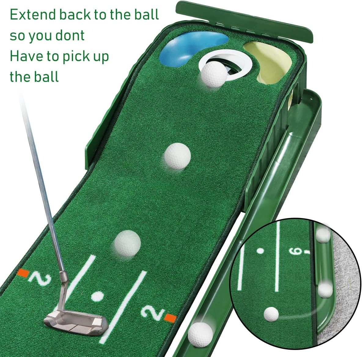 Putting-Matte mit Ballrücklauf