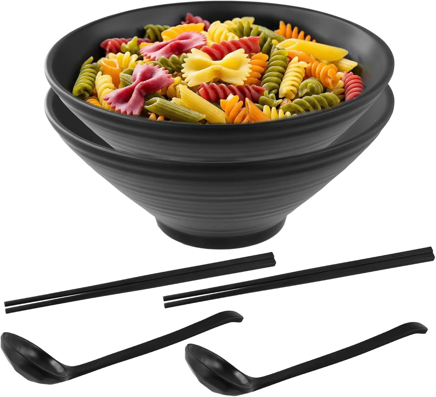 Ramen Schüssel Set mit Löffel und Essstäbchen für 2 Personen