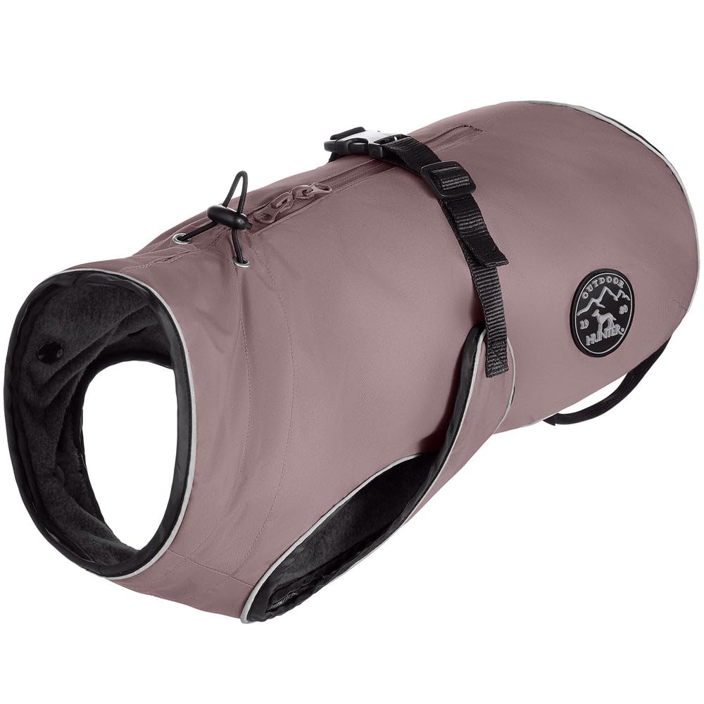 2in1 Hundemantel Uppsala mit Innenfutter, wasserabweisend, altrosa 27,5