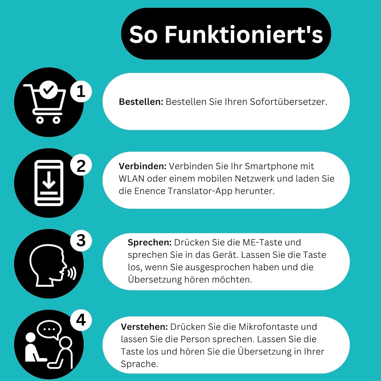 Zwei-Wege-Echtzeit-Übersetzer für 60+ Sprachen