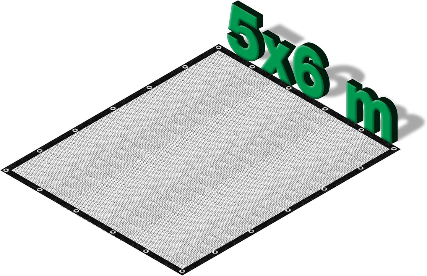 Feinmaschiges Teichabdecknetz mit Erdspiessen, 5x6m, 5x6m