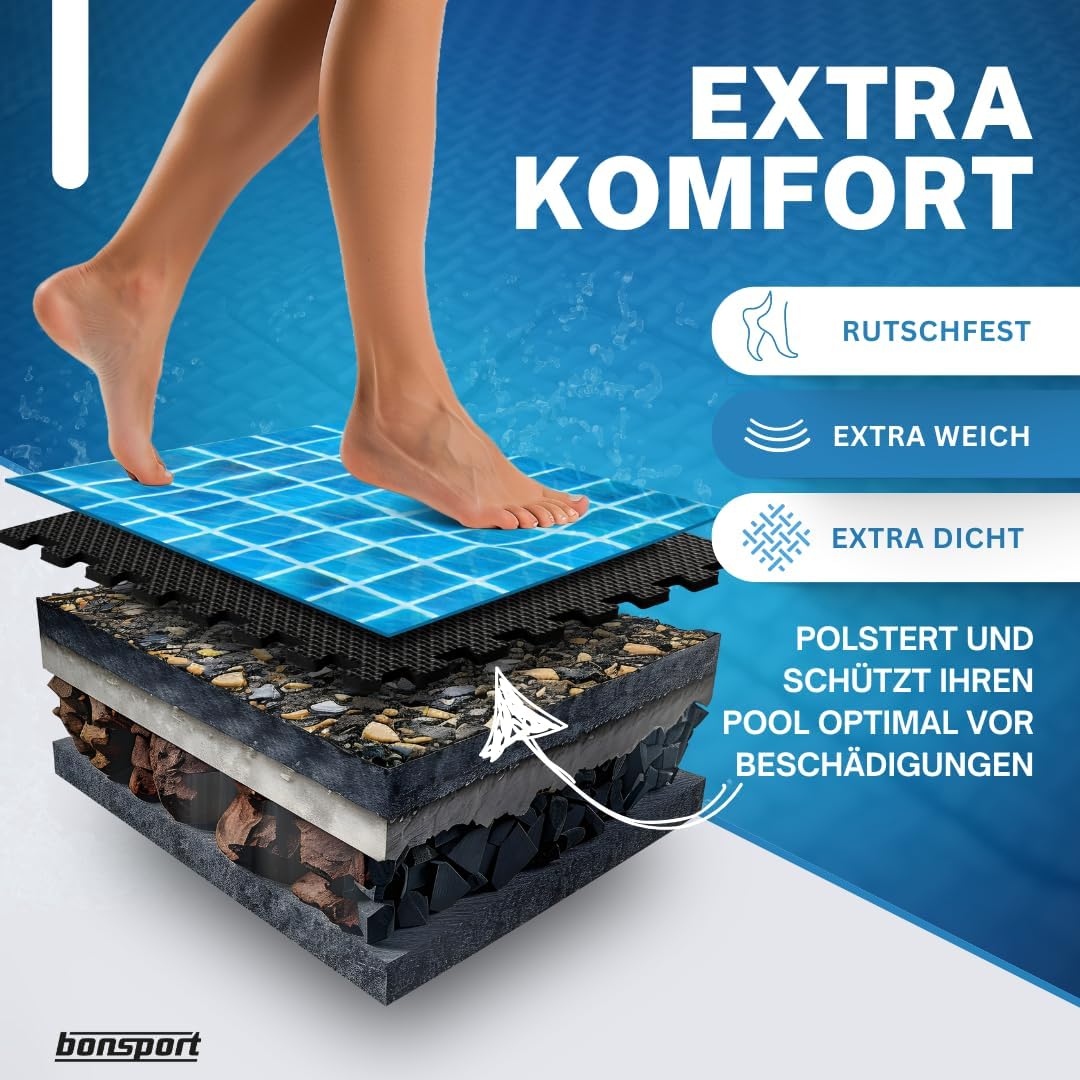 Pool Bodenschutzmatte-Set, 60 Stück, 60 Matten