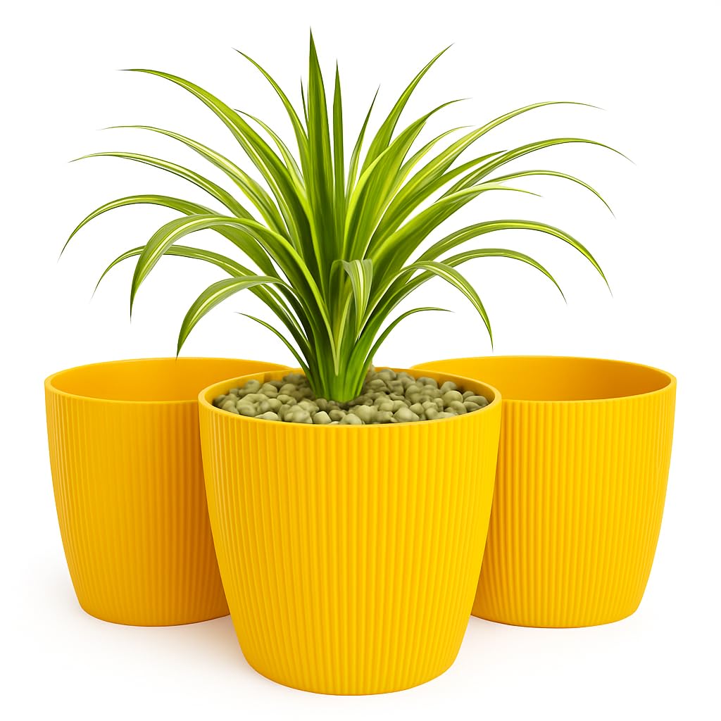 Blumentopf Set, Ø 18 cm (7.08 inch) Senffarben