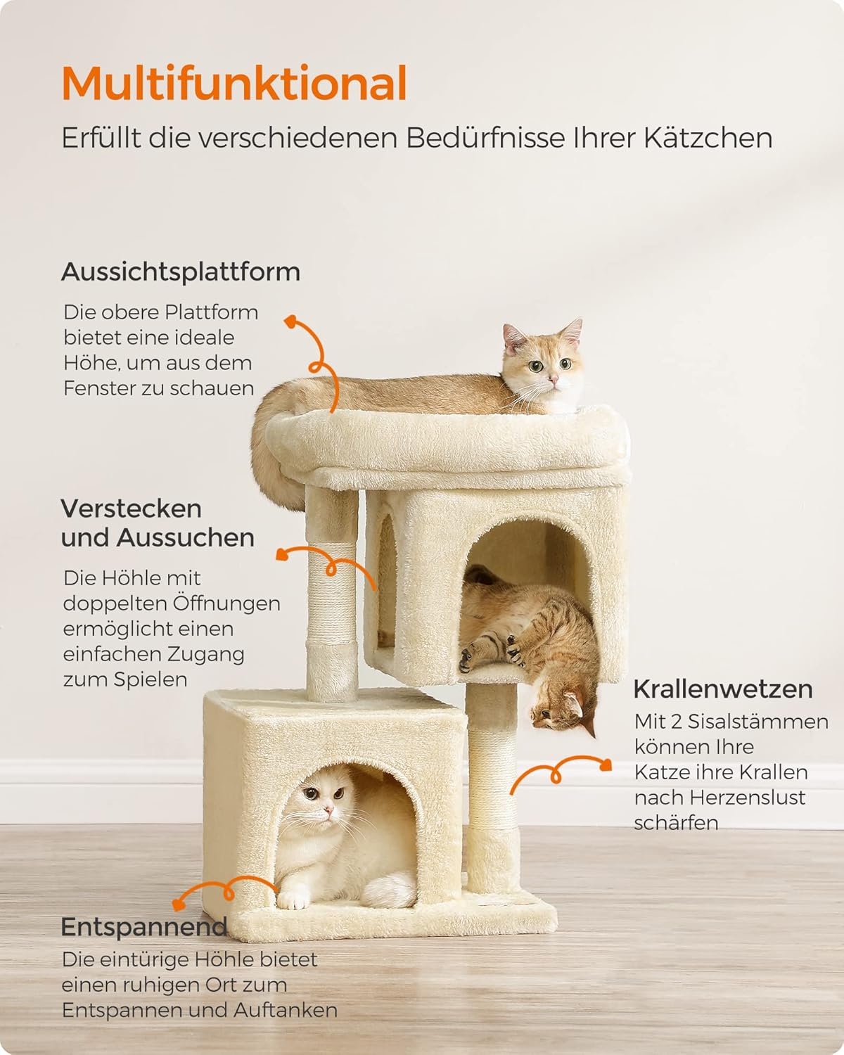 Kleiner Kratzbaum PCT611M01, Beige