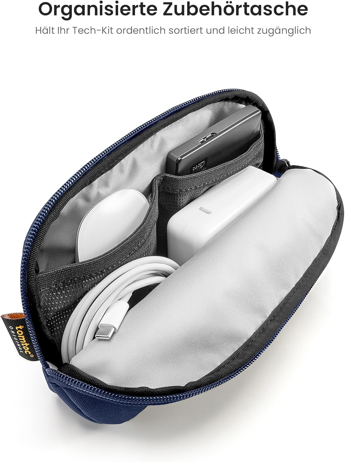 Laptophülle 360° für 13-Zoll MacBook Air/Pro inkl. Zubehörtasche, 13 Zoll für MacBook Air/Pro Navy Blau