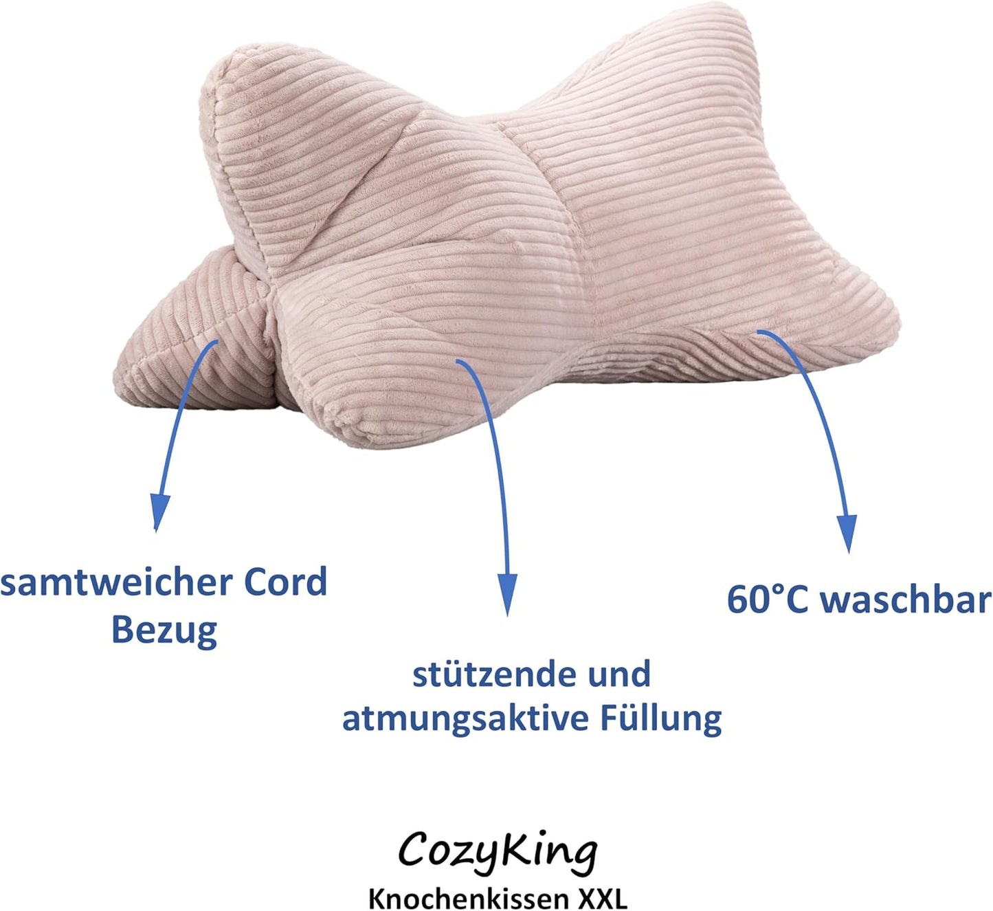 Leseknochen, Xxl Cord Rosa