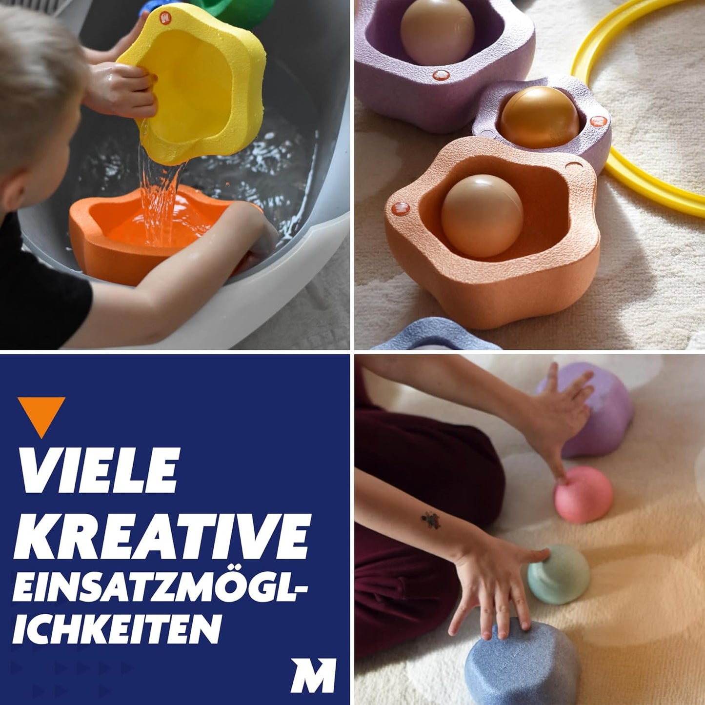 Balanciersteine für Kinder, regenbogen