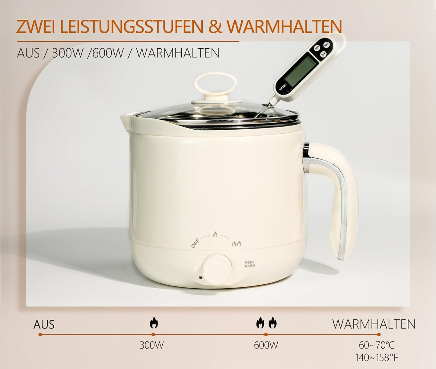 Wachsschmelzer mit Ausgiesser für Kerzenherstellung