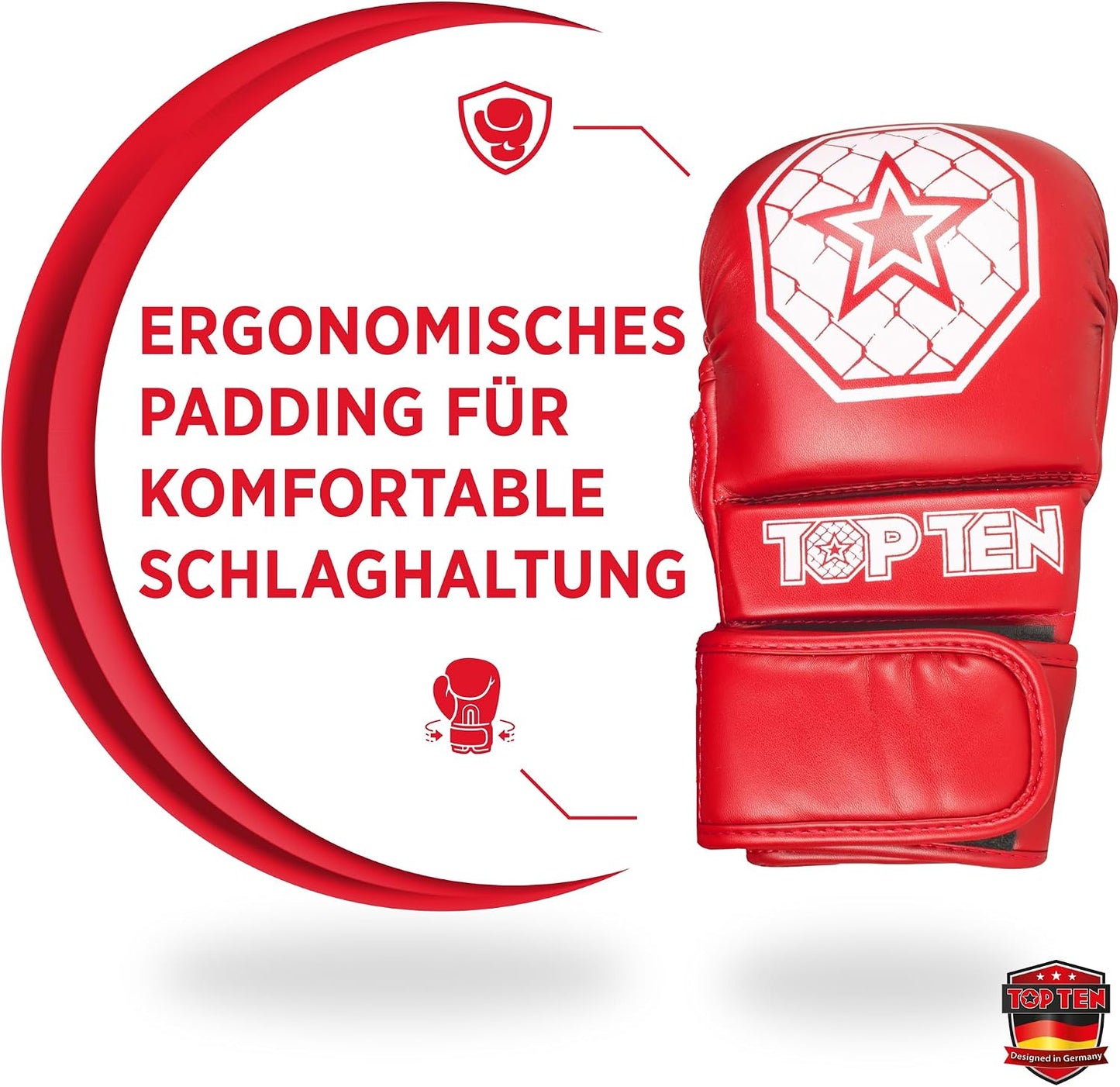 MMA Sparringhandschuhe Contender, Rot XL