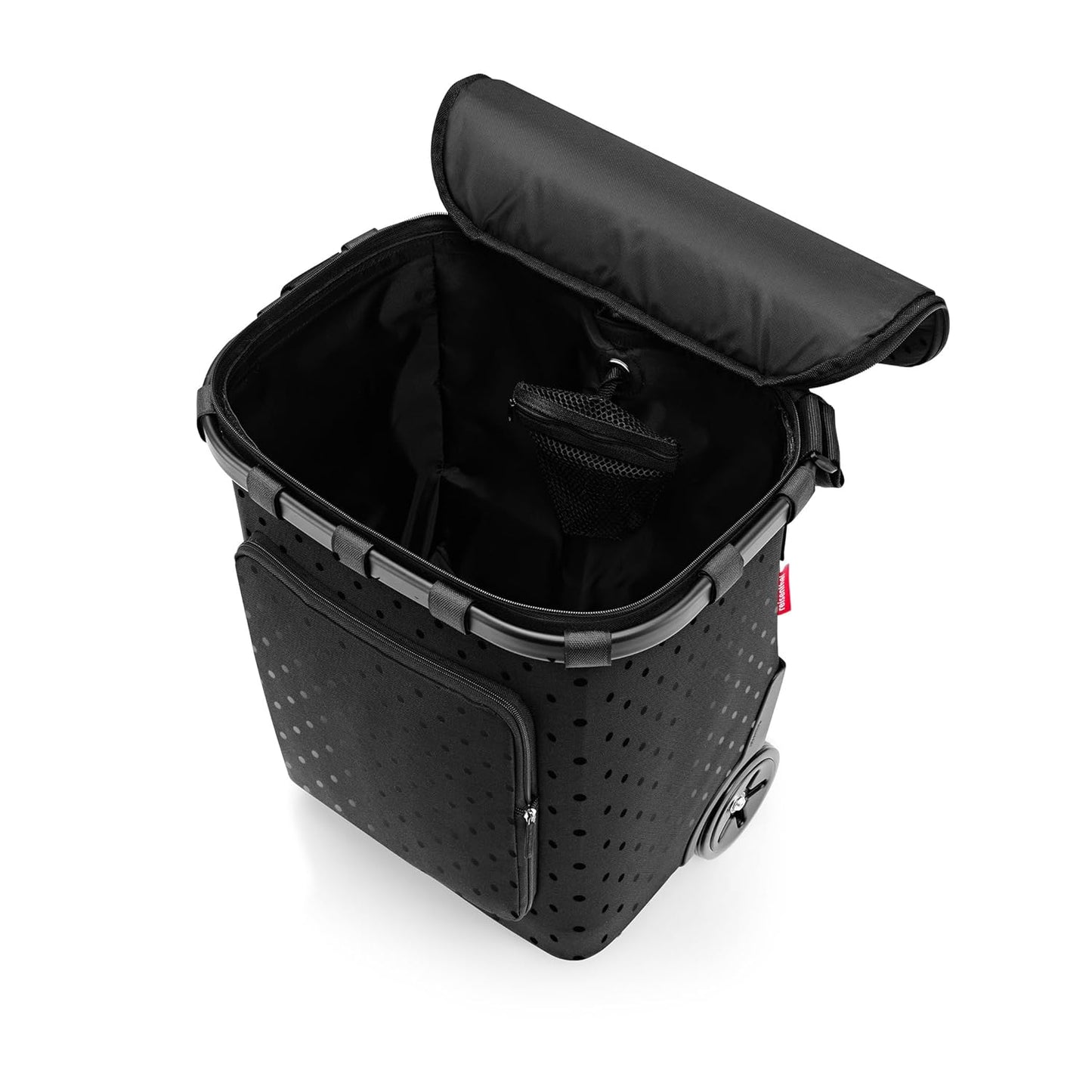 Einkaufstrolley mit Kühlfach, Glossy Dots Black