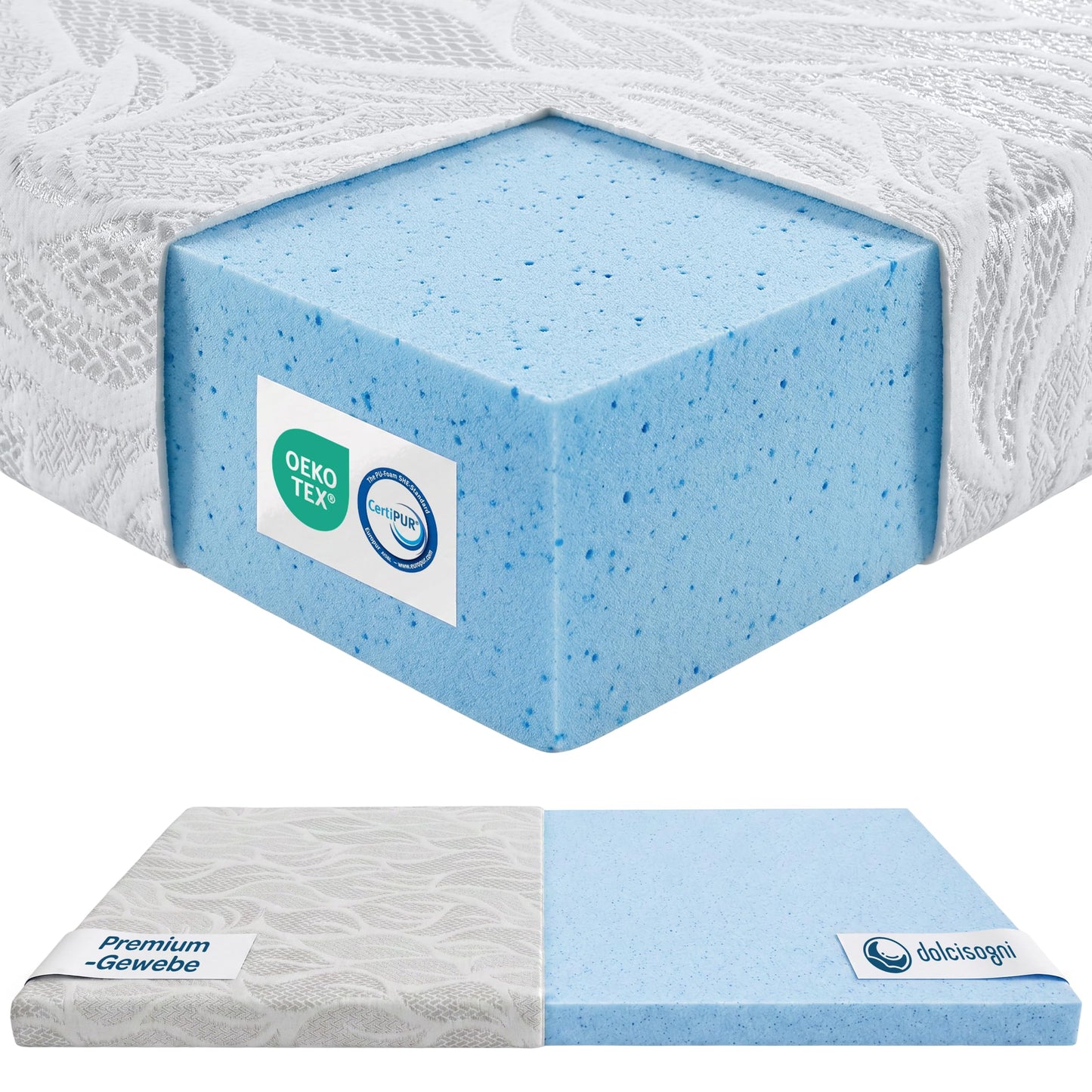 Matratzentopper, 140x200 cm, 140x200 cm 7 cm Hoch