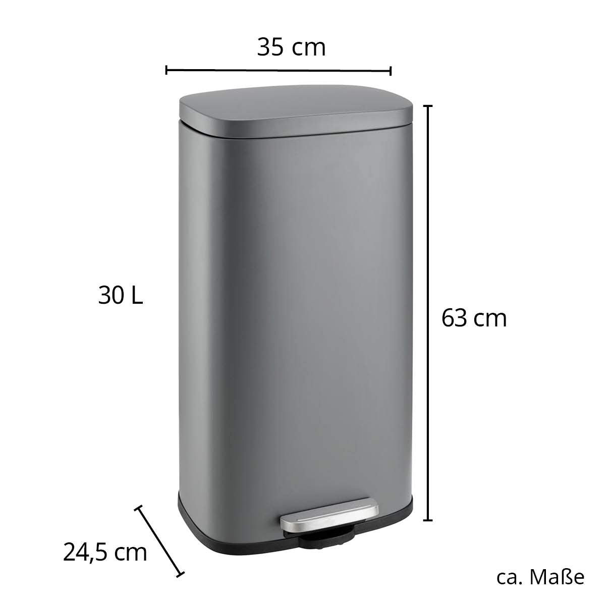 Mülleimer TQ30, Grau