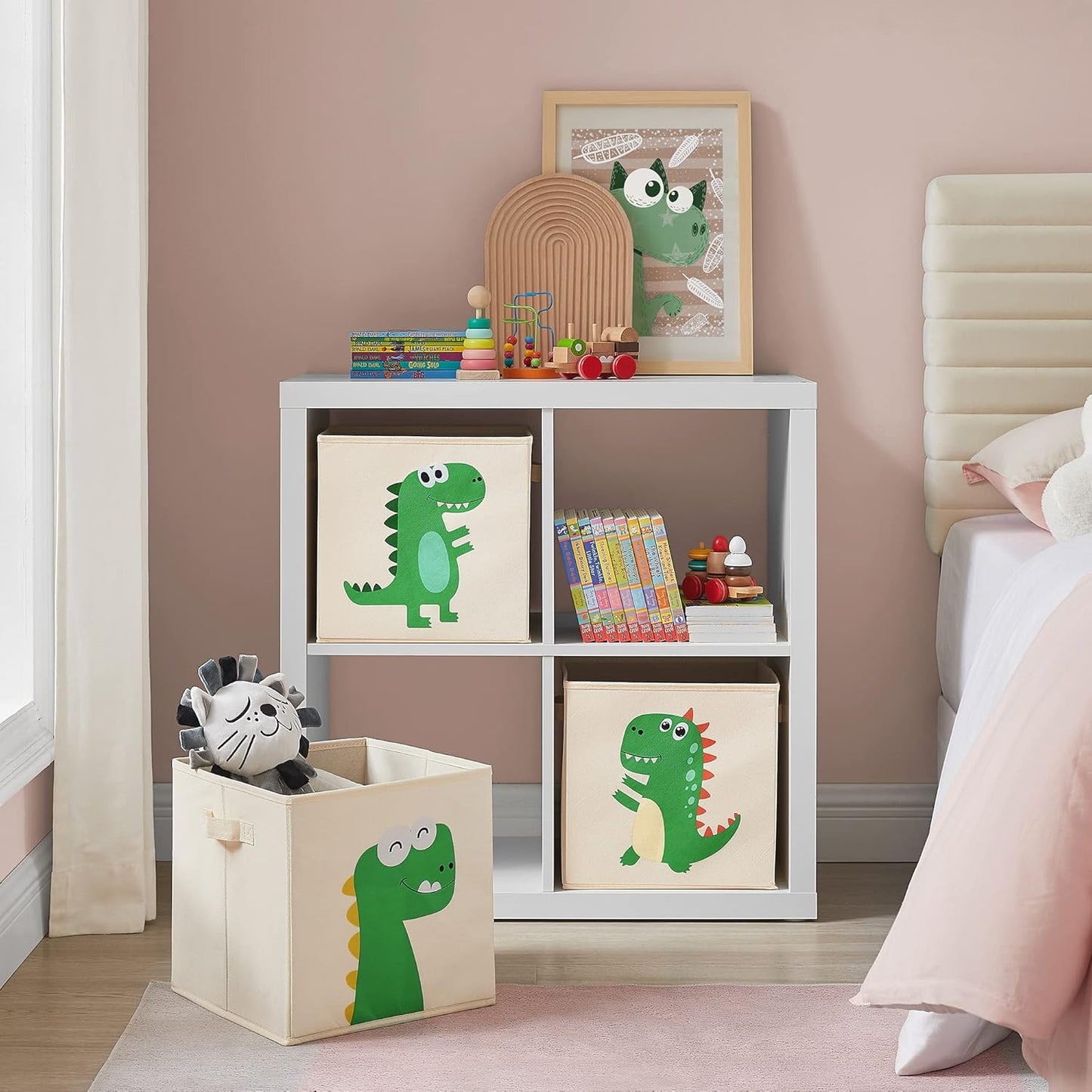Faltbare Aufbewahrungskörbe mit Dinosaurier-Motiv (3er Set)
