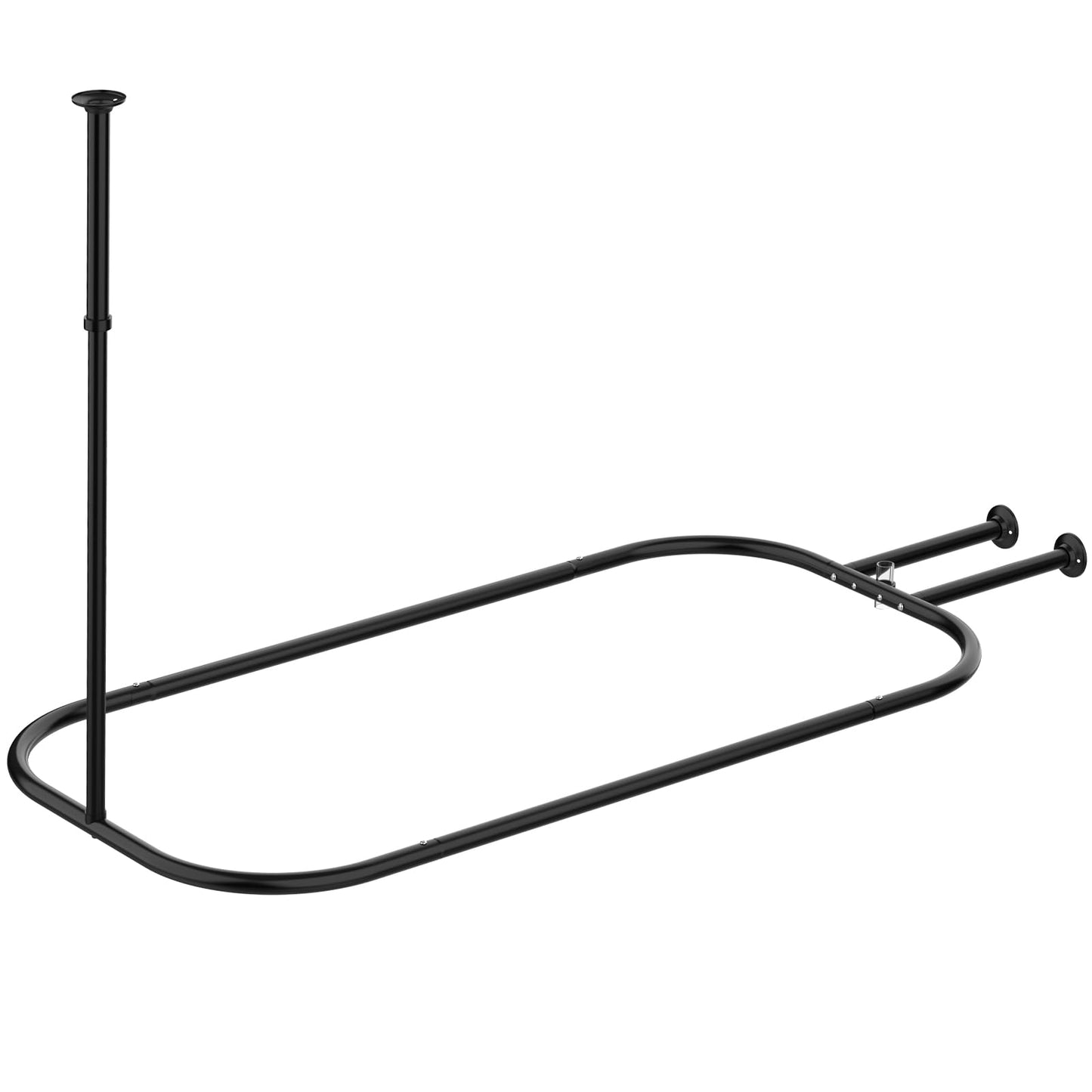 Ovale Duschvorhangstange, Schwarz