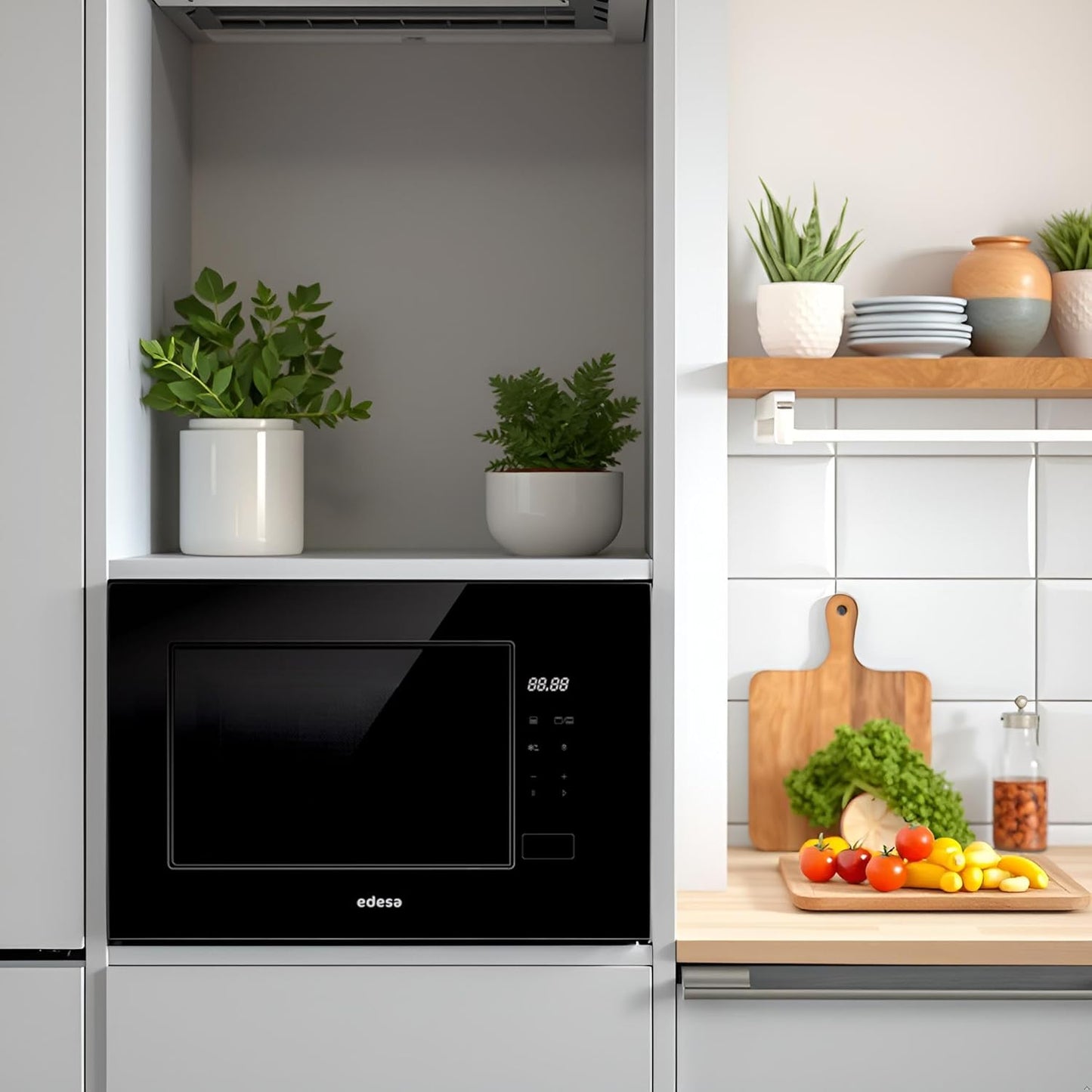 Einbau-Mikrowelle EMW-2021-IG mit Grill und Auftaufunktion