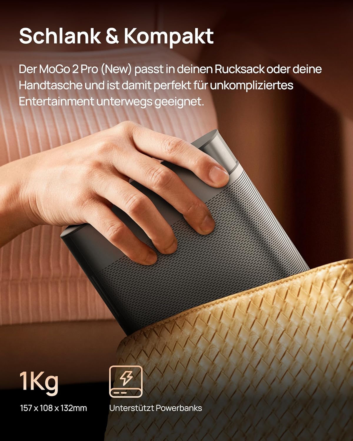 Mini-Projektor MoGo 2 Pro mit Google TV und Netflix, MoGo 2 Pro(New)