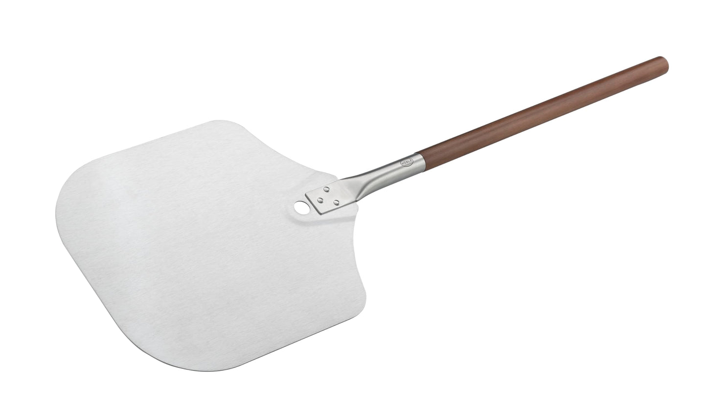 Pizzaschieber mit Walnussgriff, Pizzaschieber Edelstahl Single