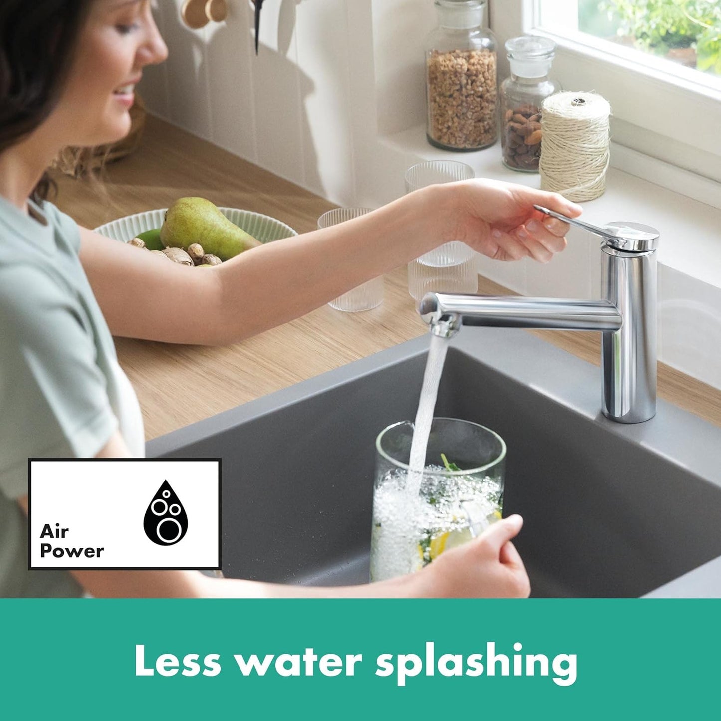 Küchenarmatur Zesis M33, Chrom Auslaufhöhe 150mm / 1 Strahlart wasser-und energiesparend