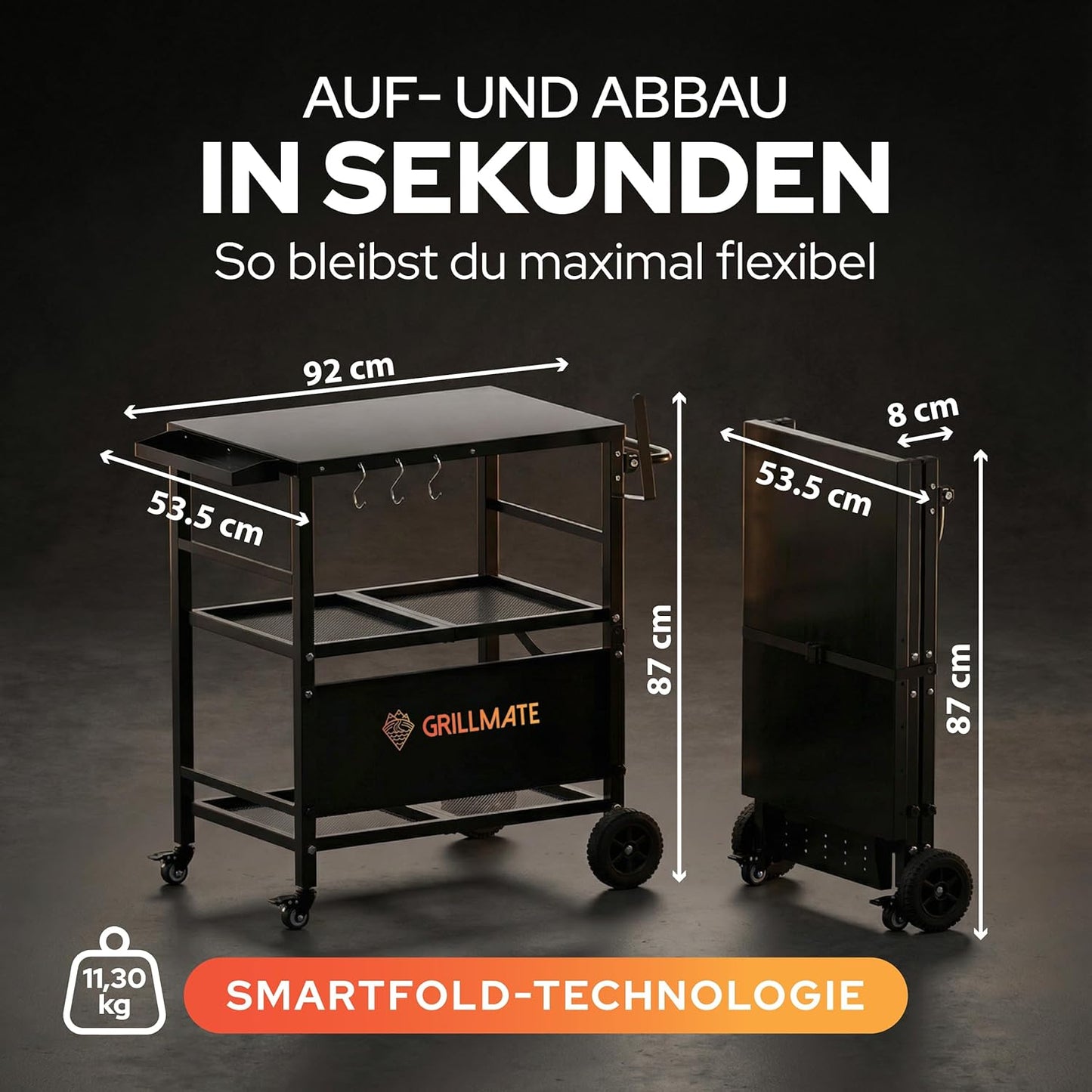 Grillwagen, Schwarz