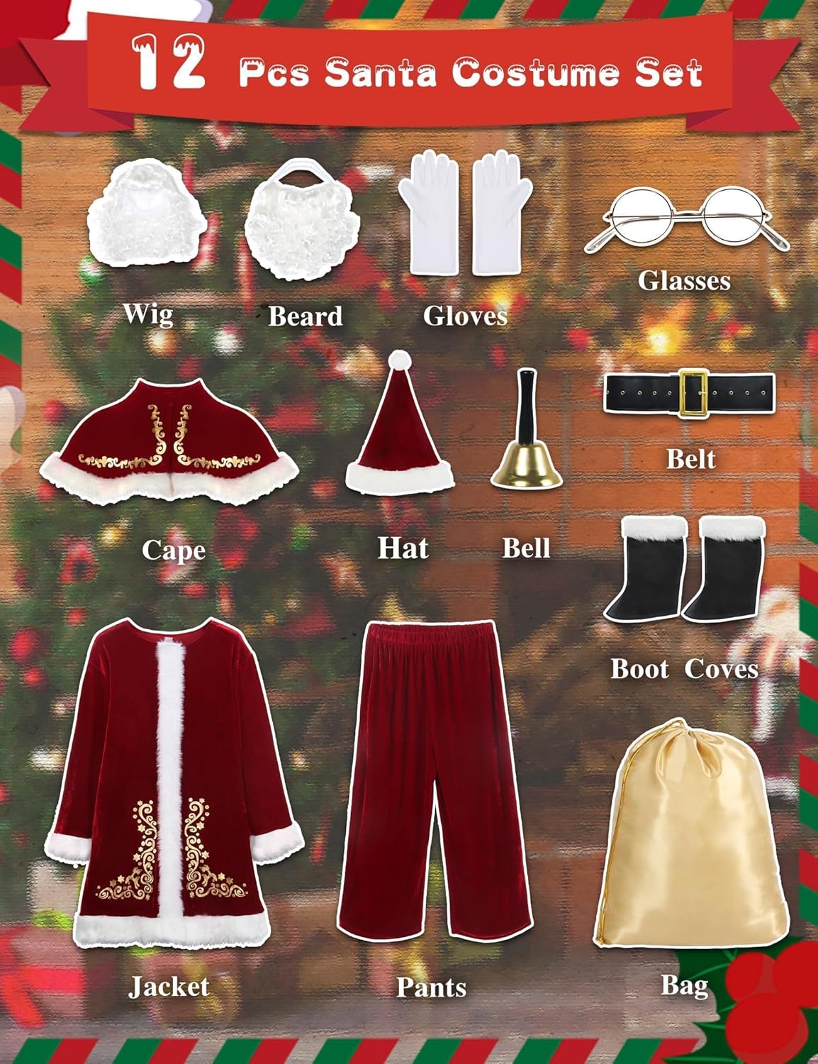 Weihnachtsmann Kostüm-Set, XL