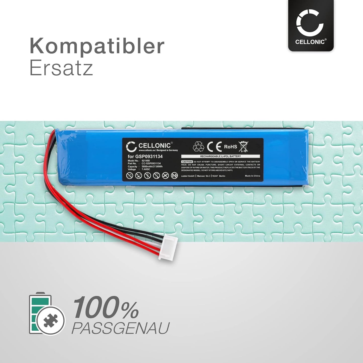 Ersatzakku für JBL Xtreme 1 Lautsprecher (5000mAh), 1x 5000mAh + Set de micro vissage