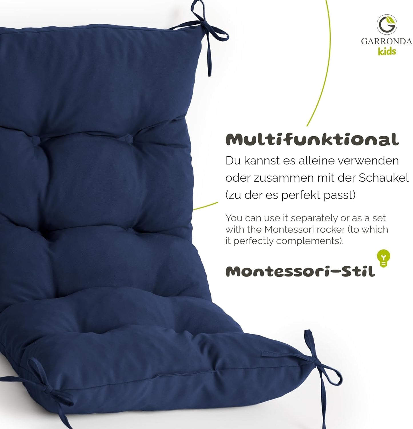Kissen für Montessori Kletterbogen, Dunkelblau Kissen für Kletterbogen
