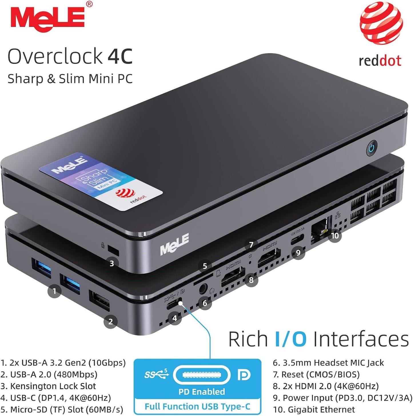 Mini-PC Overclock4C N300, Overclock4C N300 16GB 512GB