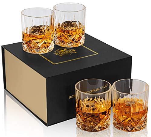 4-teiliges Set Whiskygläser, 4 Whisky Gläser