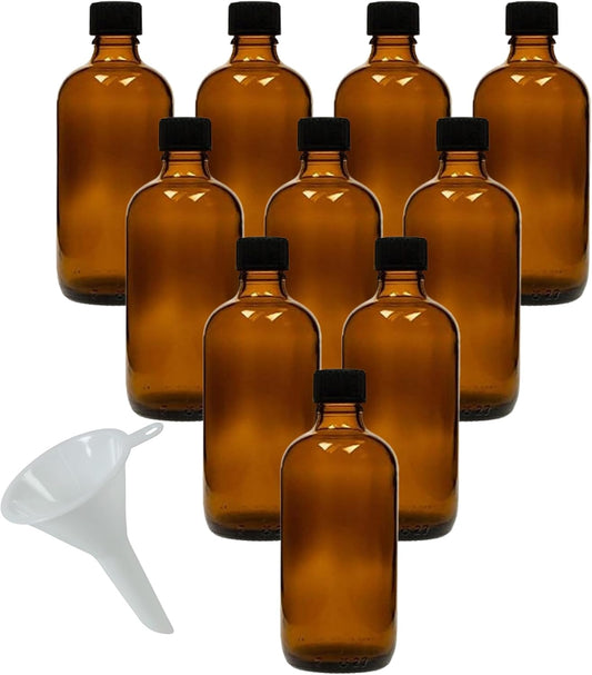 10er Set Apothekerflaschen, Braun 10 x 100ml